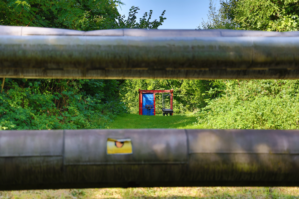 Blick auf einen Spielplatz