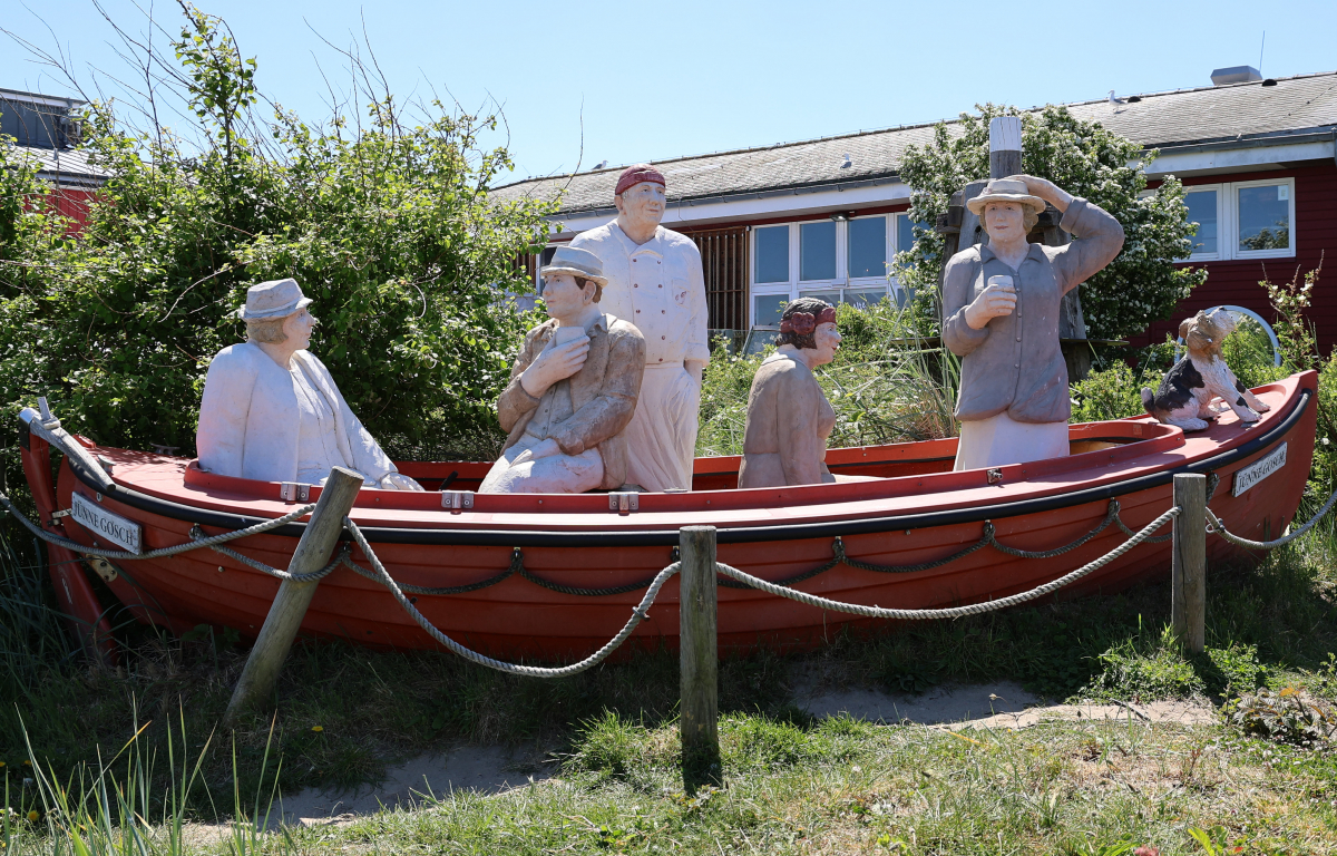 Familie Gosch im Boot