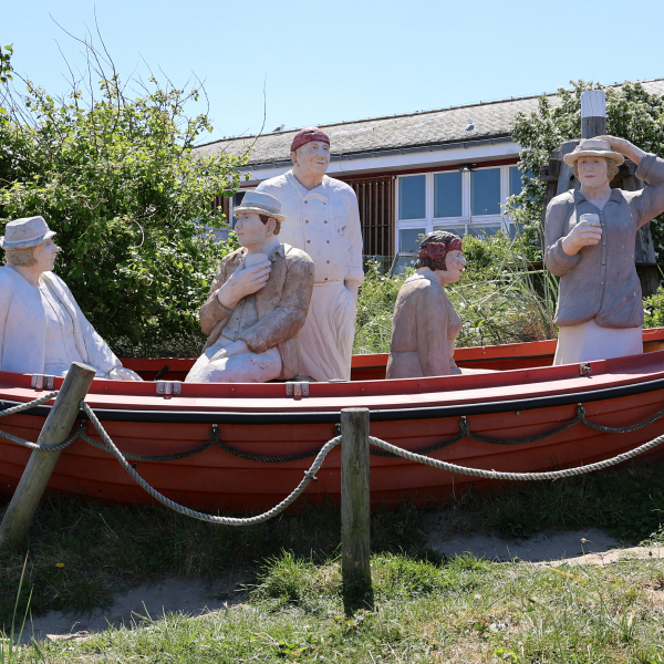 Familie Gosch im Boot